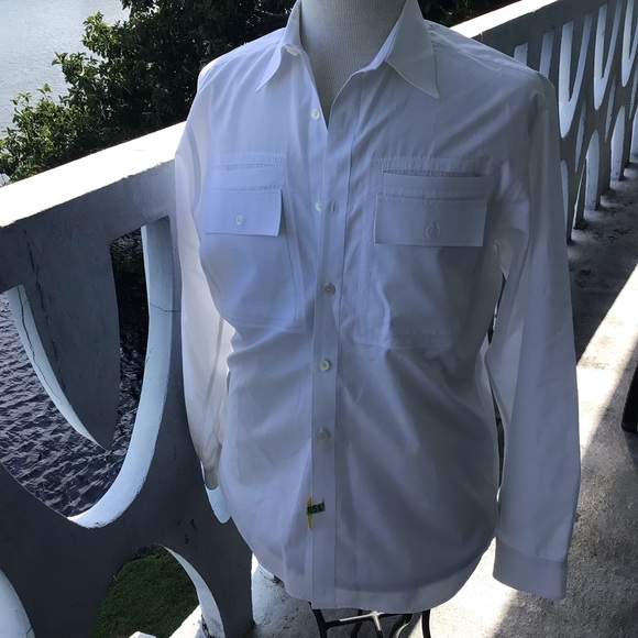 Chemise Habillée Garçon Taille 2T - Blanche, 65% Poly/35% Coton, 6 Disponibles, Neuve USA